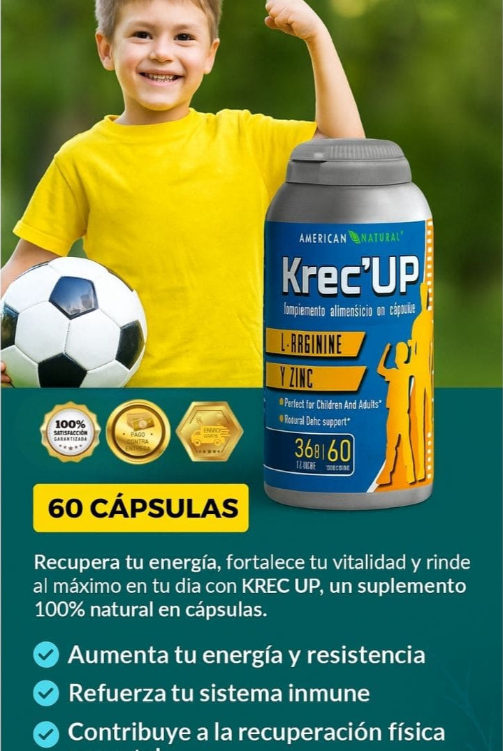 KREC UP – Cápsulas Naturales para Energía, Vitalidad y Rendimiento (60 cápsulas)