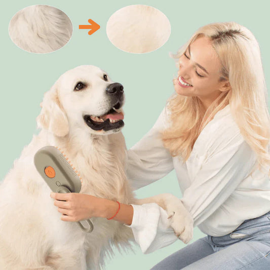 Cepillado sin nudos ni estrés – ¡Con vapor relajante para tu mascota!